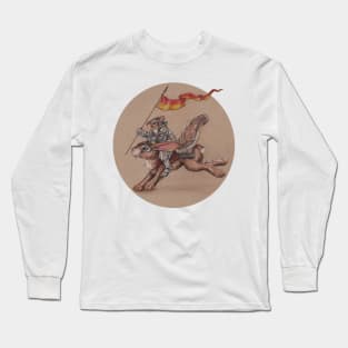 Squirrel in Shining Armor with trusted Bunny Steed Long Sleeve T-Shirt